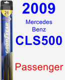 Passenger Wiper Blade for 2009 Mercedes-Benz CLS500 - Hybrid