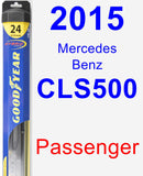 Passenger Wiper Blade for 2015 Mercedes-Benz CLS500 - Hybrid