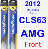 Front Wiper Blade Pack for 2012 Mercedes-Benz CLS63 AMG - Hybrid