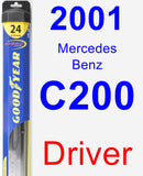 Driver Wiper Blade for 2001 Mercedes-Benz C200 - Hybrid