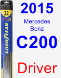 Driver Wiper Blade for 2015 Mercedes-Benz C200 - Hybrid