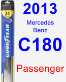 Passenger Wiper Blade for 2013 Mercedes-Benz C180 - Hybrid