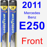 Front Wiper Blade Pack for 2011 Mercedes-Benz E250 - Hybrid