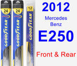 Front & Rear Wiper Blade Pack for 2012 Mercedes-Benz E250 - Hybrid