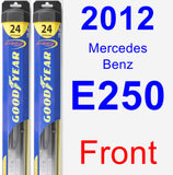Front Wiper Blade Pack for 2012 Mercedes-Benz E250 - Hybrid