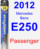 Passenger Wiper Blade for 2012 Mercedes-Benz E250 - Hybrid