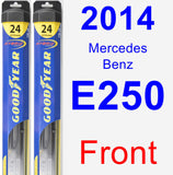 Front Wiper Blade Pack for 2014 Mercedes-Benz E250 - Hybrid