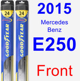 Front Wiper Blade Pack for 2015 Mercedes-Benz E250 - Hybrid