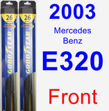 Front Wiper Blade Pack for 2003 Mercedes-Benz E320 - Hybrid