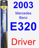 Driver Wiper Blade for 2003 Mercedes-Benz E320 - Hybrid