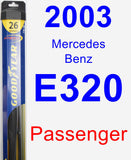 Passenger Wiper Blade for 2003 Mercedes-Benz E320 - Hybrid