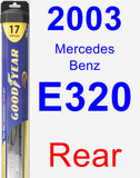 Rear Wiper Blade for 2003 Mercedes-Benz E320 - Hybrid