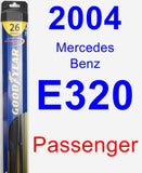 Passenger Wiper Blade for 2004 Mercedes-Benz E320 - Hybrid