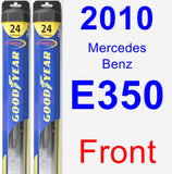 Front Wiper Blade Pack for 2010 Mercedes-Benz E350 - Hybrid