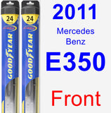 Front Wiper Blade Pack for 2011 Mercedes-Benz E350 - Hybrid