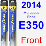 Front Wiper Blade Pack for 2014 Mercedes-Benz E350 - Hybrid