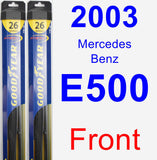 Front Wiper Blade Pack for 2003 Mercedes-Benz E500 - Hybrid