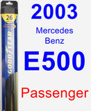 Passenger Wiper Blade for 2003 Mercedes-Benz E500 - Hybrid