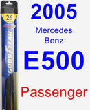 Passenger Wiper Blade for 2005 Mercedes-Benz E500 - Hybrid