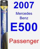 Passenger Wiper Blade for 2007 Mercedes-Benz E500 - Hybrid