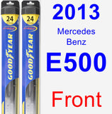 Front Wiper Blade Pack for 2013 Mercedes-Benz E500 - Hybrid