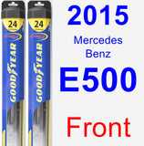 Front Wiper Blade Pack for 2015 Mercedes-Benz E500 - Hybrid