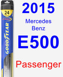 Passenger Wiper Blade for 2015 Mercedes-Benz E500 - Hybrid