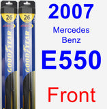 Front Wiper Blade Pack for 2007 Mercedes-Benz E550 - Hybrid