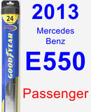 Passenger Wiper Blade for 2013 Mercedes-Benz E550 - Hybrid