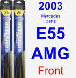 Front Wiper Blade Pack for 2003 Mercedes-Benz E55 AMG - Hybrid
