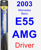 Driver Wiper Blade for 2003 Mercedes-Benz E55 AMG - Hybrid