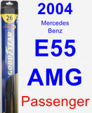 Passenger Wiper Blade for 2004 Mercedes-Benz E55 AMG - Hybrid