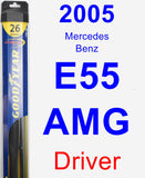Driver Wiper Blade for 2005 Mercedes-Benz E55 AMG - Hybrid
