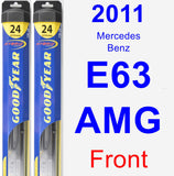 Front Wiper Blade Pack for 2011 Mercedes-Benz E63 AMG - Hybrid