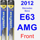 Front Wiper Blade Pack for 2012 Mercedes-Benz E63 AMG - Hybrid