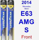 Front Wiper Blade Pack for 2014 Mercedes-Benz E63 AMG S - Hybrid