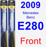 Front Wiper Blade Pack for 2009 Mercedes-Benz E280 - Hybrid