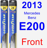 Front Wiper Blade Pack for 2013 Mercedes-Benz E200 - Hybrid