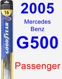 Passenger Wiper Blade for 2005 Mercedes-Benz G500 - Hybrid