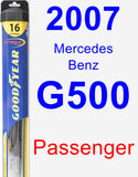 Passenger Wiper Blade for 2007 Mercedes-Benz G500 - Hybrid