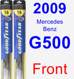 Front Wiper Blade Pack for 2009 Mercedes-Benz G500 - Hybrid