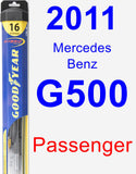 Passenger Wiper Blade for 2011 Mercedes-Benz G500 - Hybrid