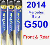 Front & Rear Wiper Blade Pack for 2014 Mercedes-Benz G500 - Hybrid