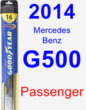 Passenger Wiper Blade for 2014 Mercedes-Benz G500 - Hybrid