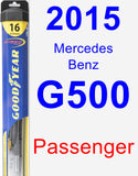 Passenger Wiper Blade for 2015 Mercedes-Benz G500 - Hybrid