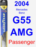 Passenger Wiper Blade for 2004 Mercedes-Benz G55 AMG - Hybrid