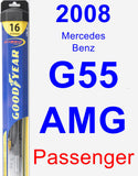 Passenger Wiper Blade for 2008 Mercedes-Benz G55 AMG - Hybrid