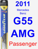 Passenger Wiper Blade for 2011 Mercedes-Benz G55 AMG - Hybrid