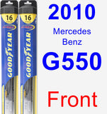 Front Wiper Blade Pack for 2010 Mercedes-Benz G550 - Hybrid