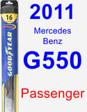 Passenger Wiper Blade for 2011 Mercedes-Benz G550 - Hybrid